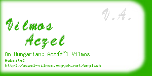 vilmos aczel business card